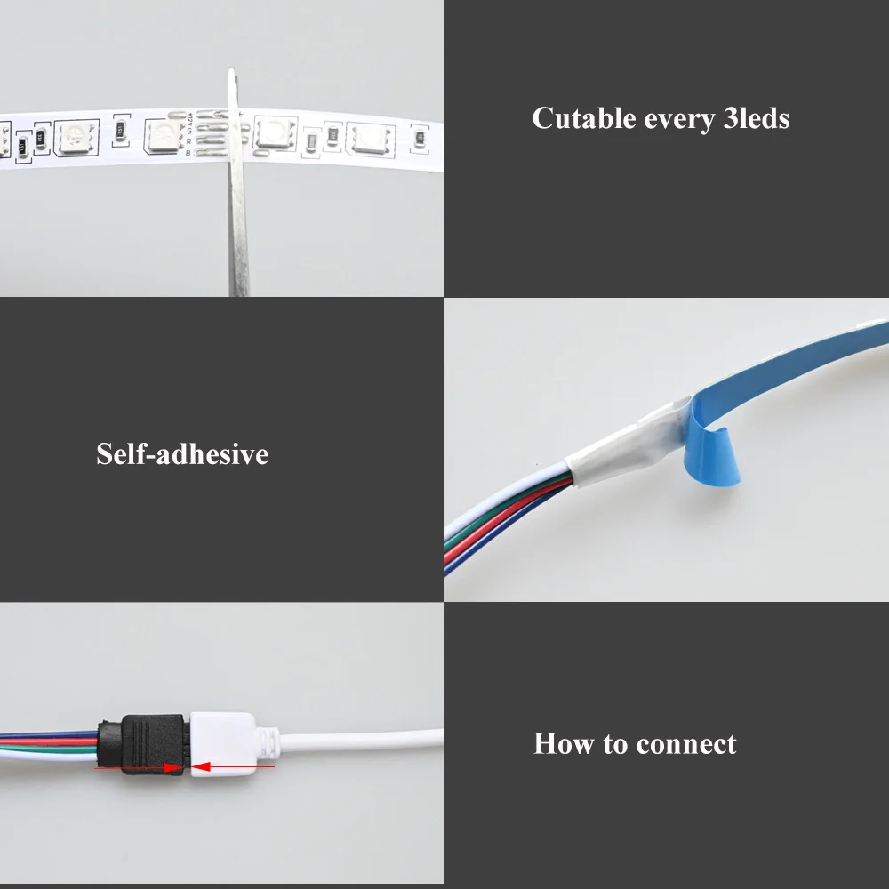 Tuya Zigbee RGB LED Strip 12V 1m 2m 3m 4m 5m 10m Dimmable Lamp Waterproof Lights Band Kit Smart Life APP Fr Alexa Home Assistant