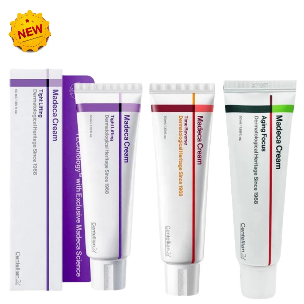 Crema Reafirmante Madeca Time Reverse 50ml, Centella Asiatica Calma la Piel, Repara la Barrera Cutánea, Cuidado de la Piel Coreano