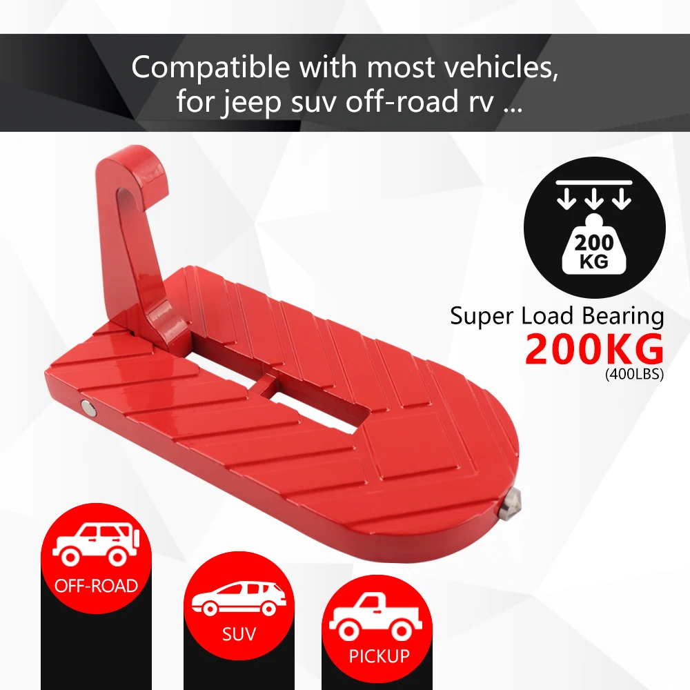 Car Door Pedal Roof Ladder Foot Pegs Foldable Footboard Stepping for Jeep SUV Off road Truck RV Universal Vehicles