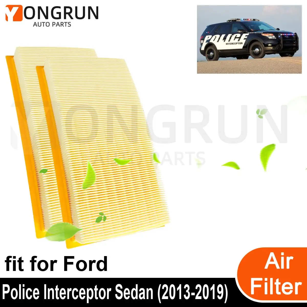 Carro Motor Filtro Elemento Limpador para 2013-2019 Ford Police Interceptor Sedan, Acessórios do carro, OEM CA10242 7T4Z-9601-A, Novo, 2Pcs