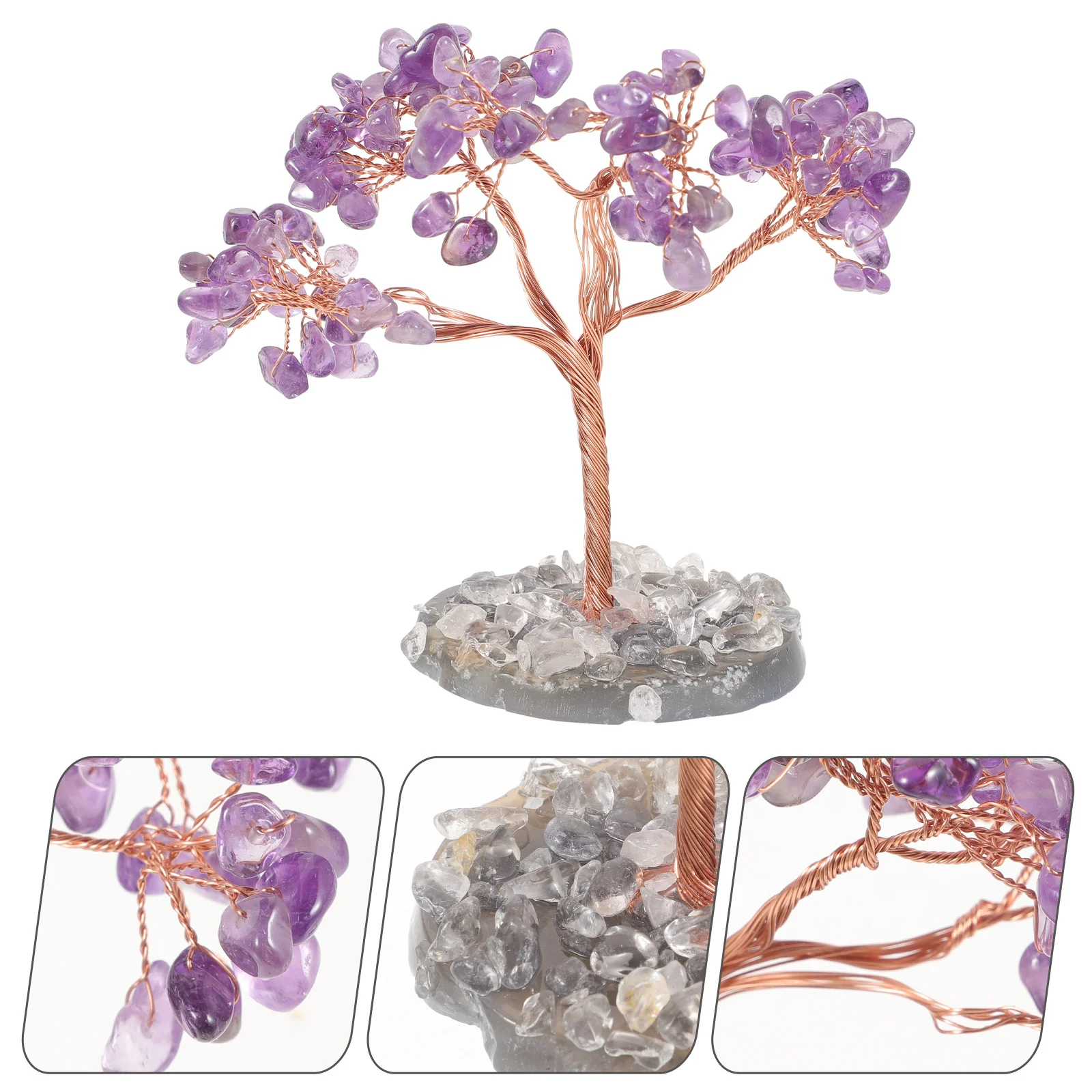 

Crystal Money Tree Desktop Tree Decoration Home Office Table Decorative Wealth Statue Artificial Trees Sculpture
