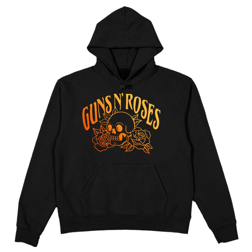 Jaqueta com Capuz Grossa Estilo Punk Retrô GUNS N' ROSES, Nova Coleção Inverno 2026 - Tendência Quente!