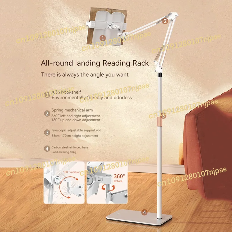 

Reading Book Rack Floor Stand Office Mobile Phone Notebook Tray Book Tablet Tray Morning Reading Clip Adjustable Height/Angle