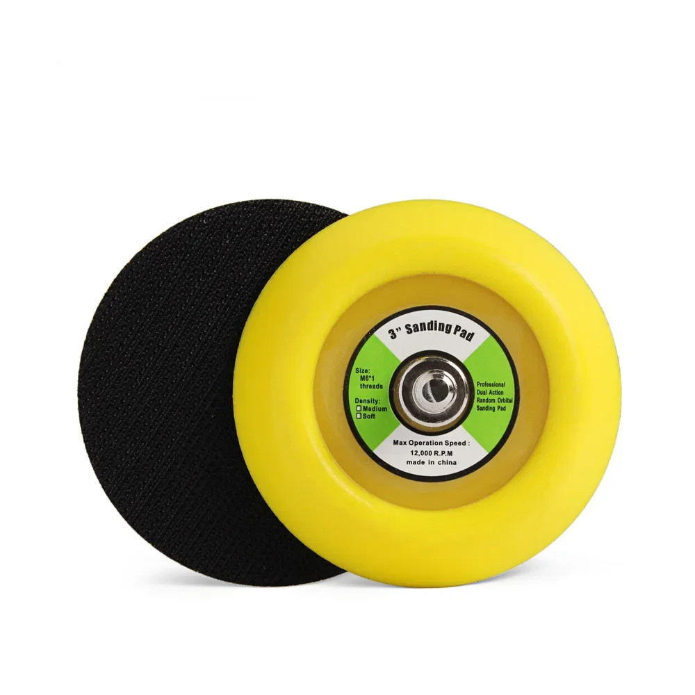 Carro polimento lixar almofadas de apoio, placas Backer, gancho e laço, Air Sander lustrando disco, 3 ", 4", 5 ", 6 set, 5/16" * 24