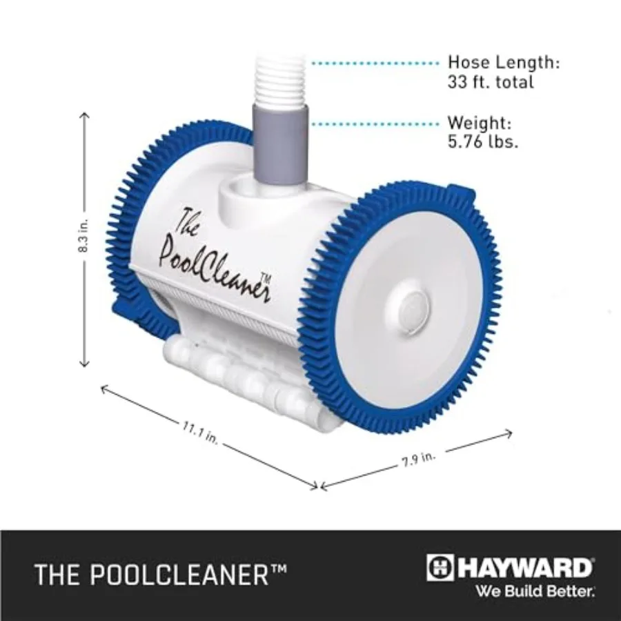 

Poolvergnuegen Suction Pool Cleaner, Automatic Vacuum for In-Ground Pools up to 16 x 32 ft.