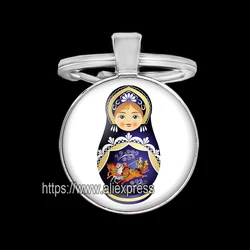 Matryoshka Keychain Cute Russian Doll Keychains Matryoshka Doll Key Holder Gift for New Year