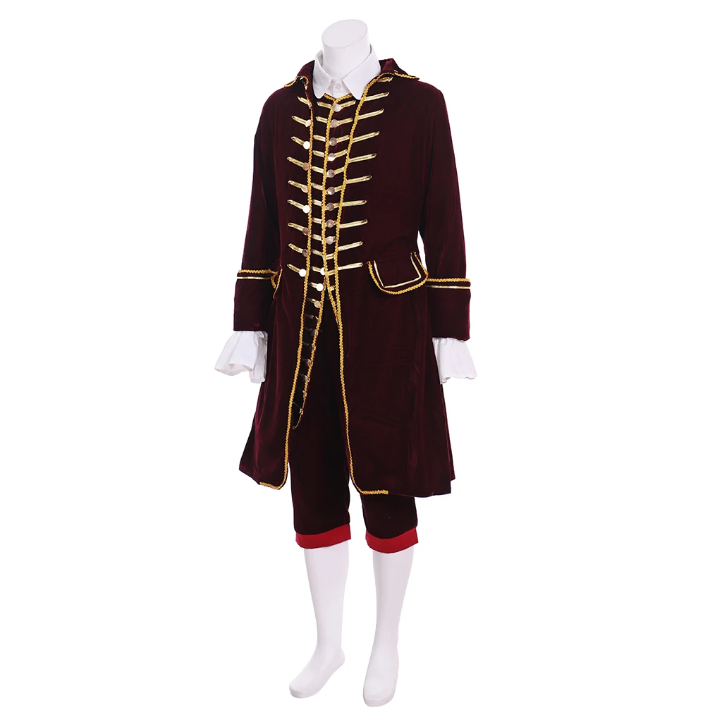 Mens Historical Rococo Mens Suit 18th Century British Kings Costume Suit Colonial Costume  Military Steampunk Gothic Costume