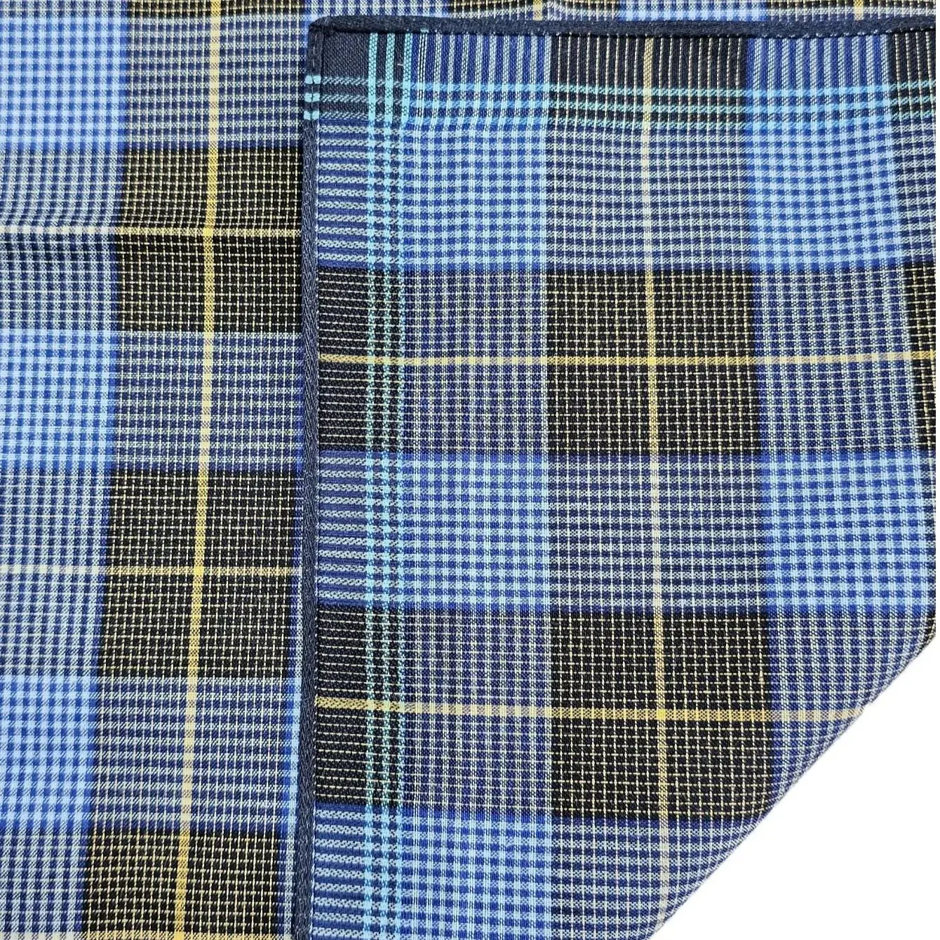 15.7in Men\'s striped cloth handkerchief, suit small square grid cloth, home decoration, outdoor decoration, 6PCS, thin style