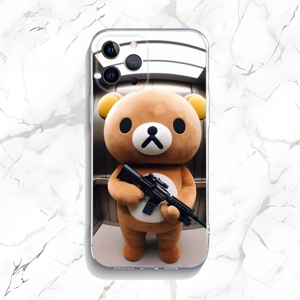 R-RilakkumaS Phone Case For iPhone 15,14,13,12,11 Plus,Pro,Max,XR,XS,X,7,8 Plus,SE,Mini Transparent Silicone Soft