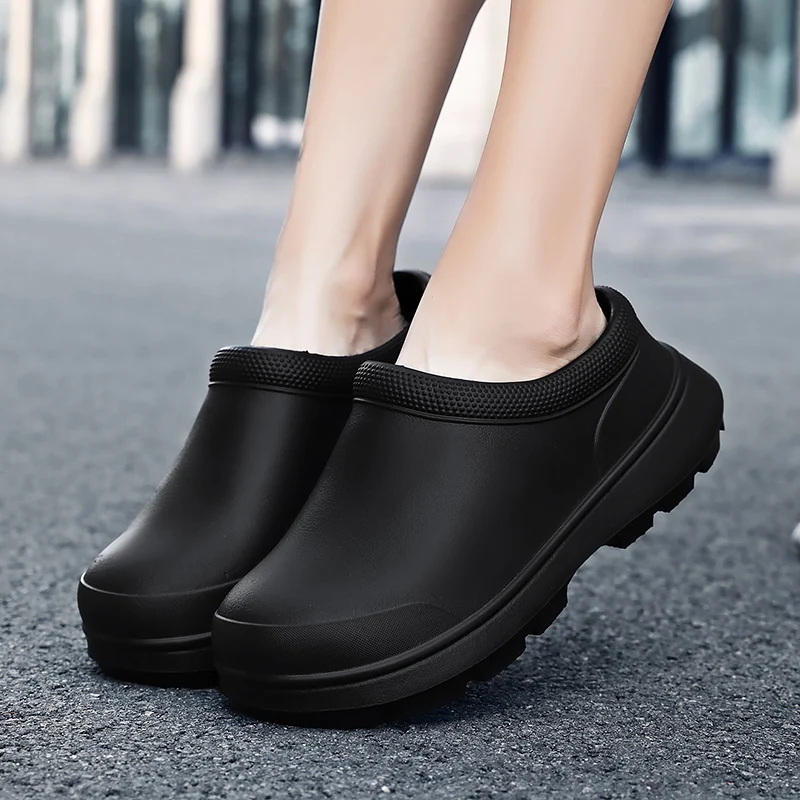 Women\'s Anti Slip Water Shoes Large EVA Chef Nurse Work Shoes Elegant Platform Sandals Garden Beach Waterproof Kitchen Shoes