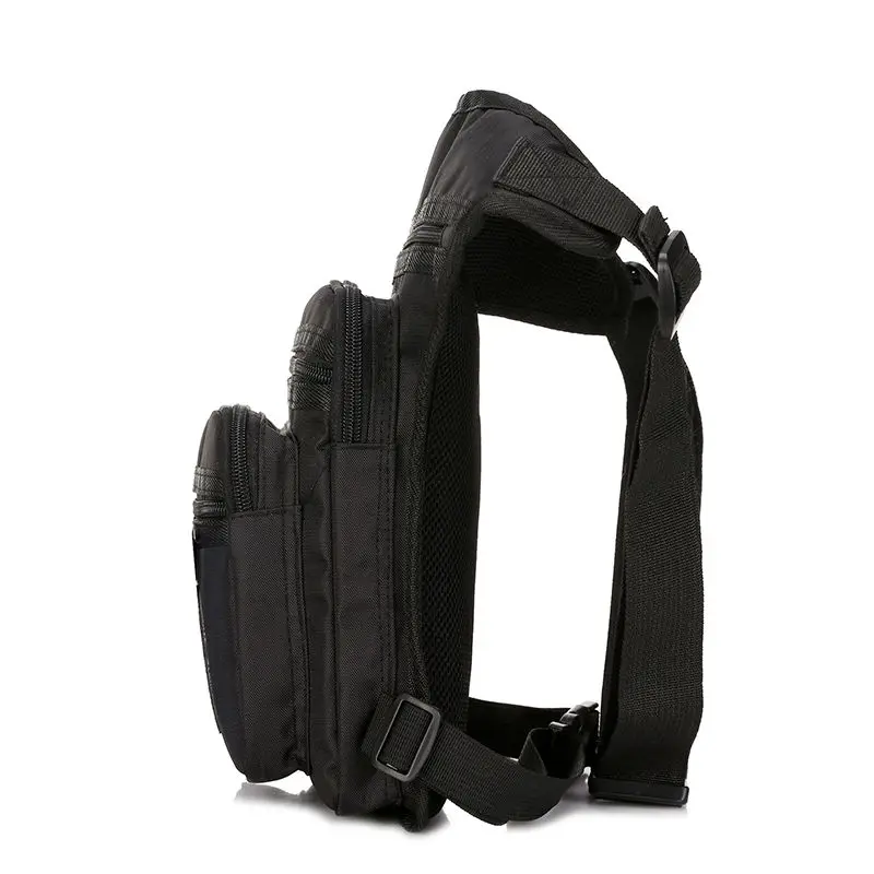 Borsa da uomo in nylon con marsupio in vita, marsupio da cintura, borsa da viaggio multifunzione, da uomo, a tracolla, per motociclista, con tracolla