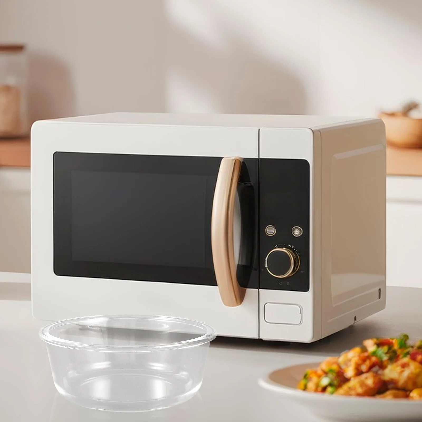 مقالي فطيرة زجاجية مقاومة لدرجات الحرارة العالية طبق خبز مستدير عميق 950 مللي مقلاة هوائية طبق خزفي حتى تدفئة أدوات خبز زجاجية #5