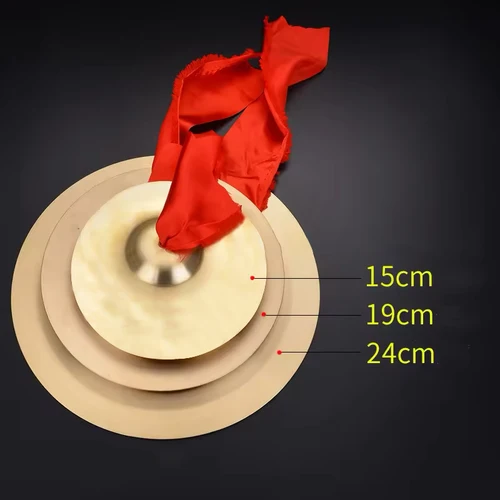 Imagen 2 del producto Platillo instrumento de percusión manual gongs tradicionales chinos con juguetes de percusión de ritmo de escenario 1 par