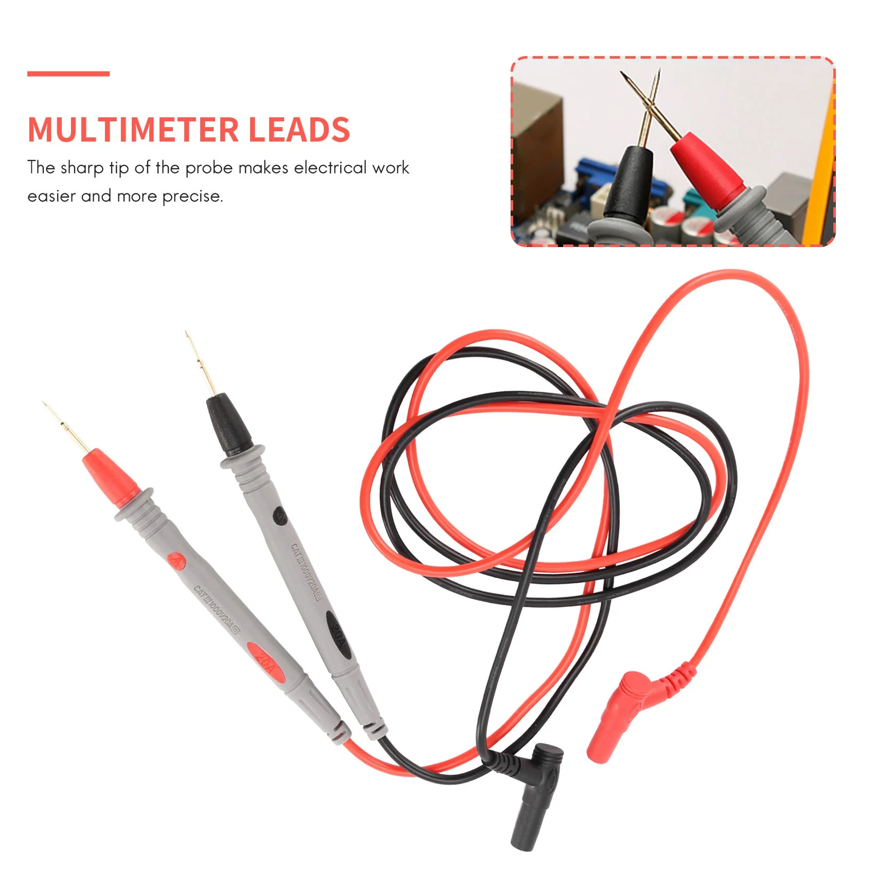 Juego de herramientas de cables de prueba para multímetro, pinza de cocodrilo multifuncional, Cable de prueba, sonda de prueba, multímetro, cable de prueba electrónico