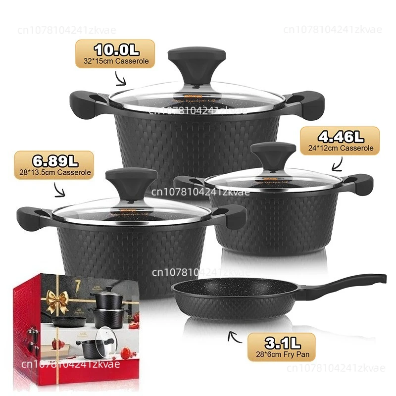 

Pot set household kitchen pan frying pan soup pan non-stick wok kitchen utensils CA020-S02