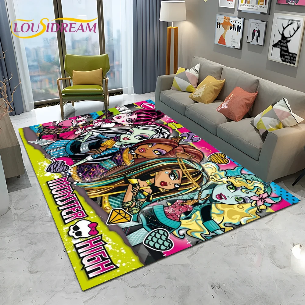 Cartoon Monster High Draculaura Carpet Rug for Home Living Room Bedroom Sofa Doormat Decor,kids Play Area Rug Non-slip Floor Mat