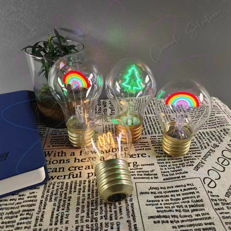 Edison Light Bulb Creative LED Rechargeable Light Bulb Color Fun Decoration Fashion Atmosphere DIY