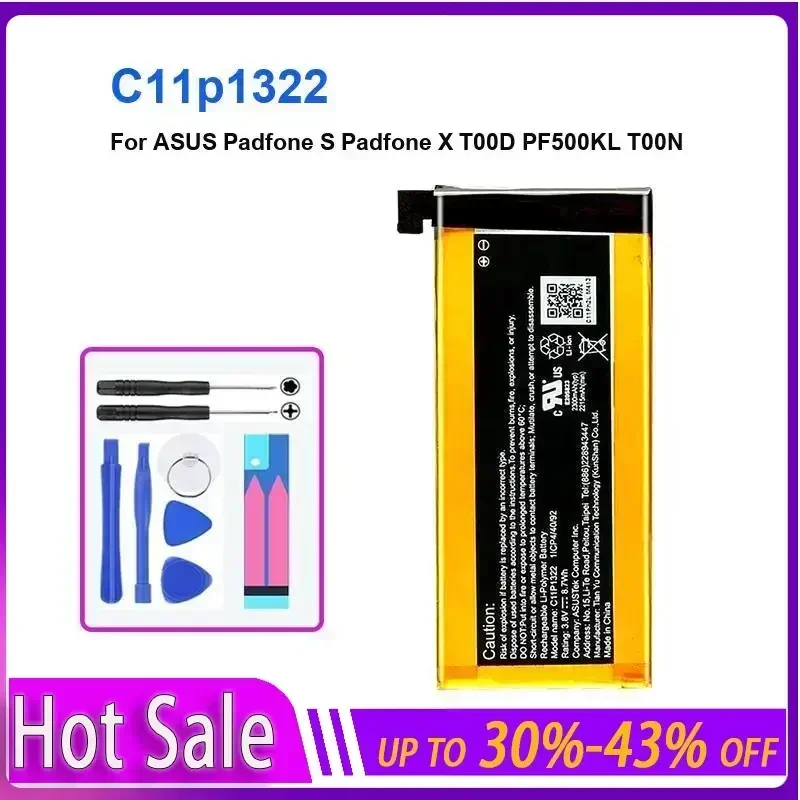 

Tablet Battery 2215mAh For ASUS Padfone S Padfone X T00D PF500KL T00N c11p1322 long-lasting and replaceable battery