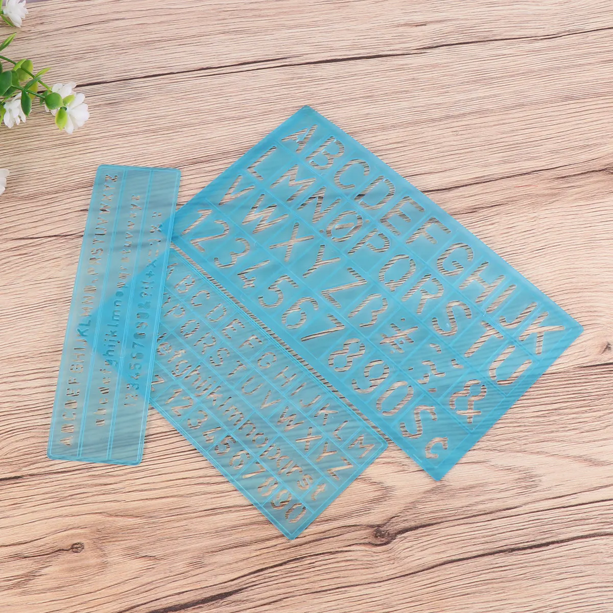 4Pcs Multifunctional Stencil Set Eco Friendly Plastic Sturdy Waterproof Washable Various Sizes for Scrapbooking Painting