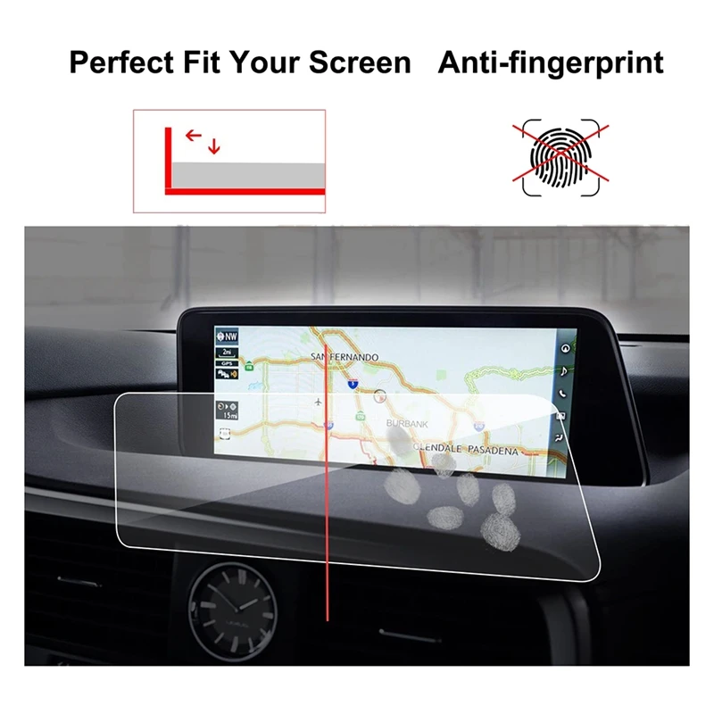 Tempered Glass Film For 2016 2017 2018 Lexus RX300 RX350 RX450 12.3-Inch Car Radio GPS Navigation Touch Screen Protector