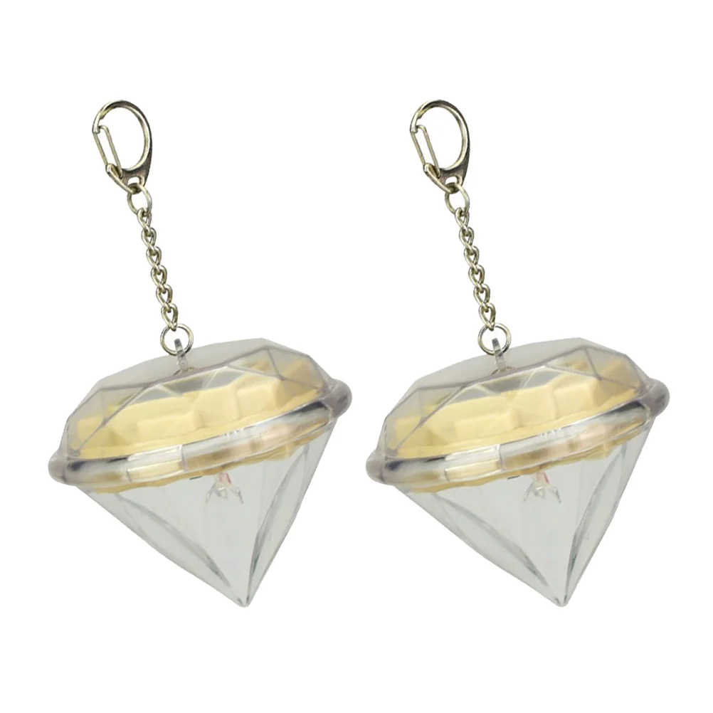 

2Pcs Hanging Diamond Solar Lights Outdoor Decorative Landscape Lamp Automatic White LED for Garden Yard Patio