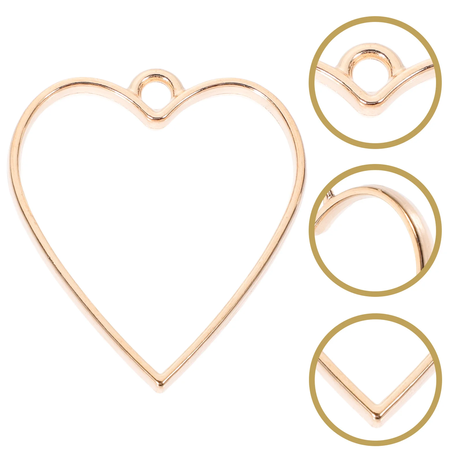 

50 шт. пустых рамочек-подвесок в форме сердца из сплава для изготовления ювелирных изделий своими руками, ожерелий, браслетов, амулетов, рукоделия