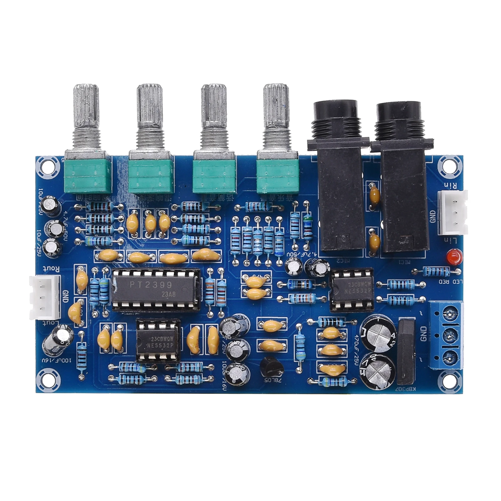 PT2399 Digital Microphone Amplifier Board Karaoke Reverberation Board Karaoke OK Amplifier Module Dual AC12V Electronic DIY PCB