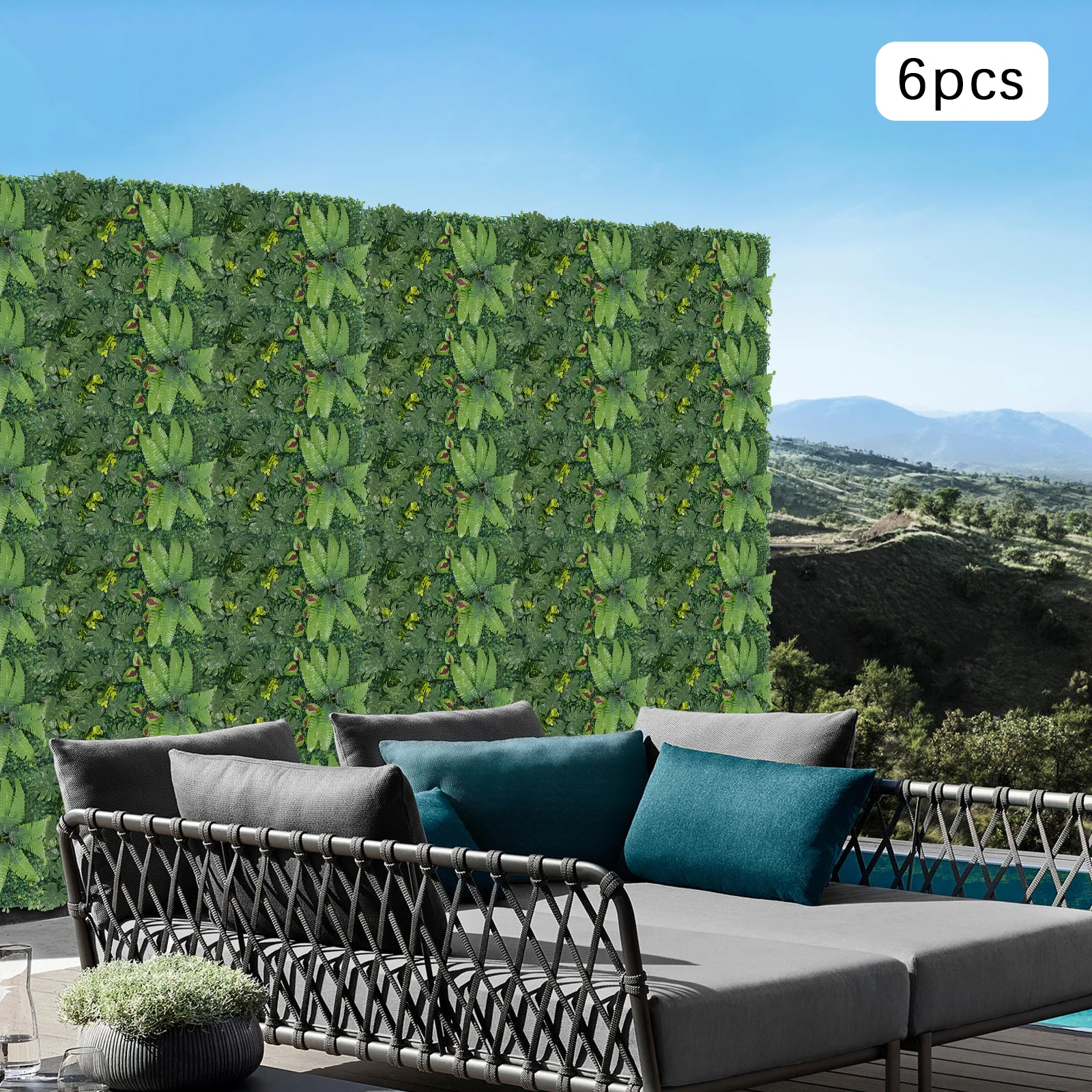 

Simulated Green Plants 6Pcs Greenery Walls Artificial Greenery Wall Artificial Greenery Backdrop Wall Decor 40*60cm