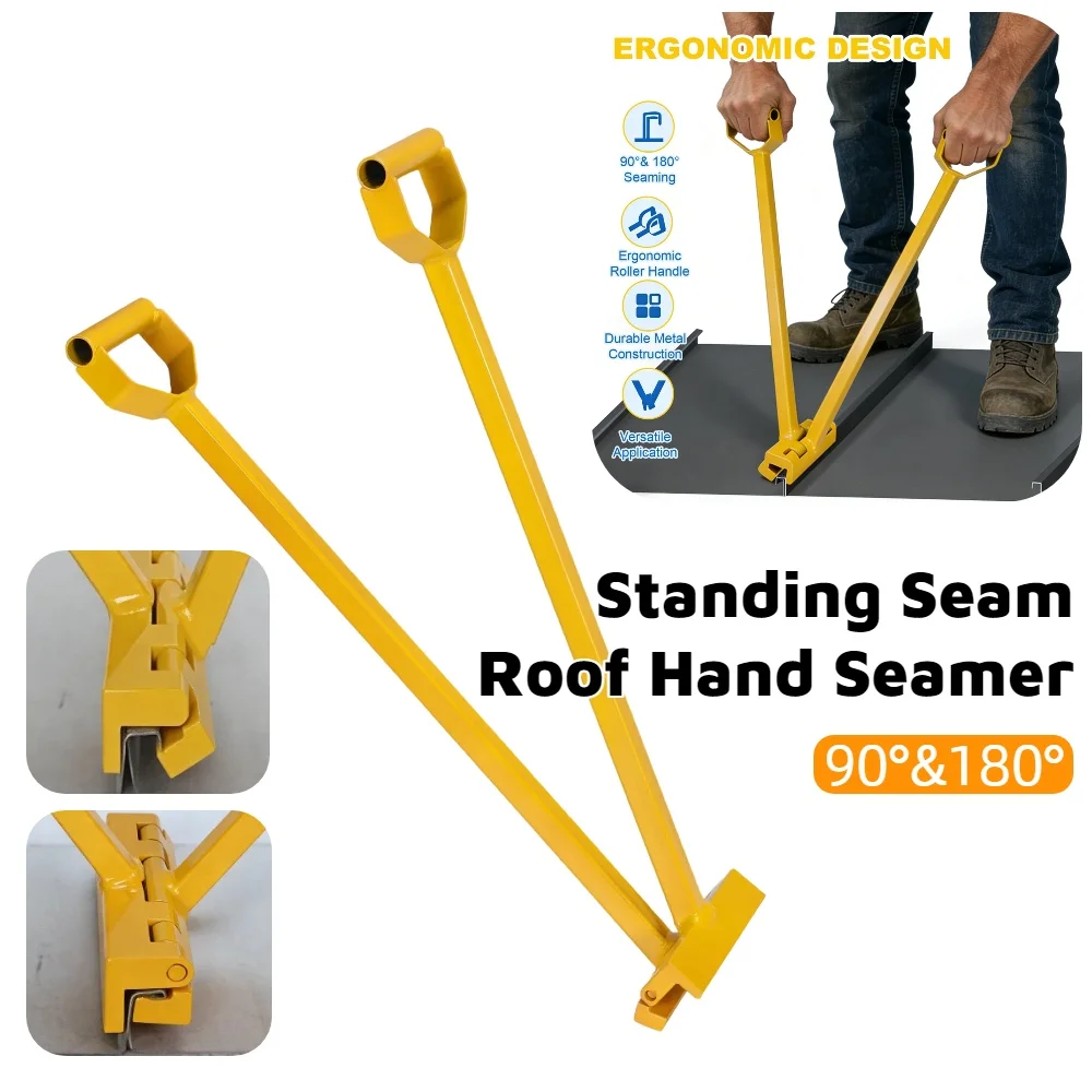 

2-in-1 Hand Seamer for Standing Seam Roofing 90° & 180° Sheet Metal Bender Tool Heavy Duty Hand Seamers for Metal Roof