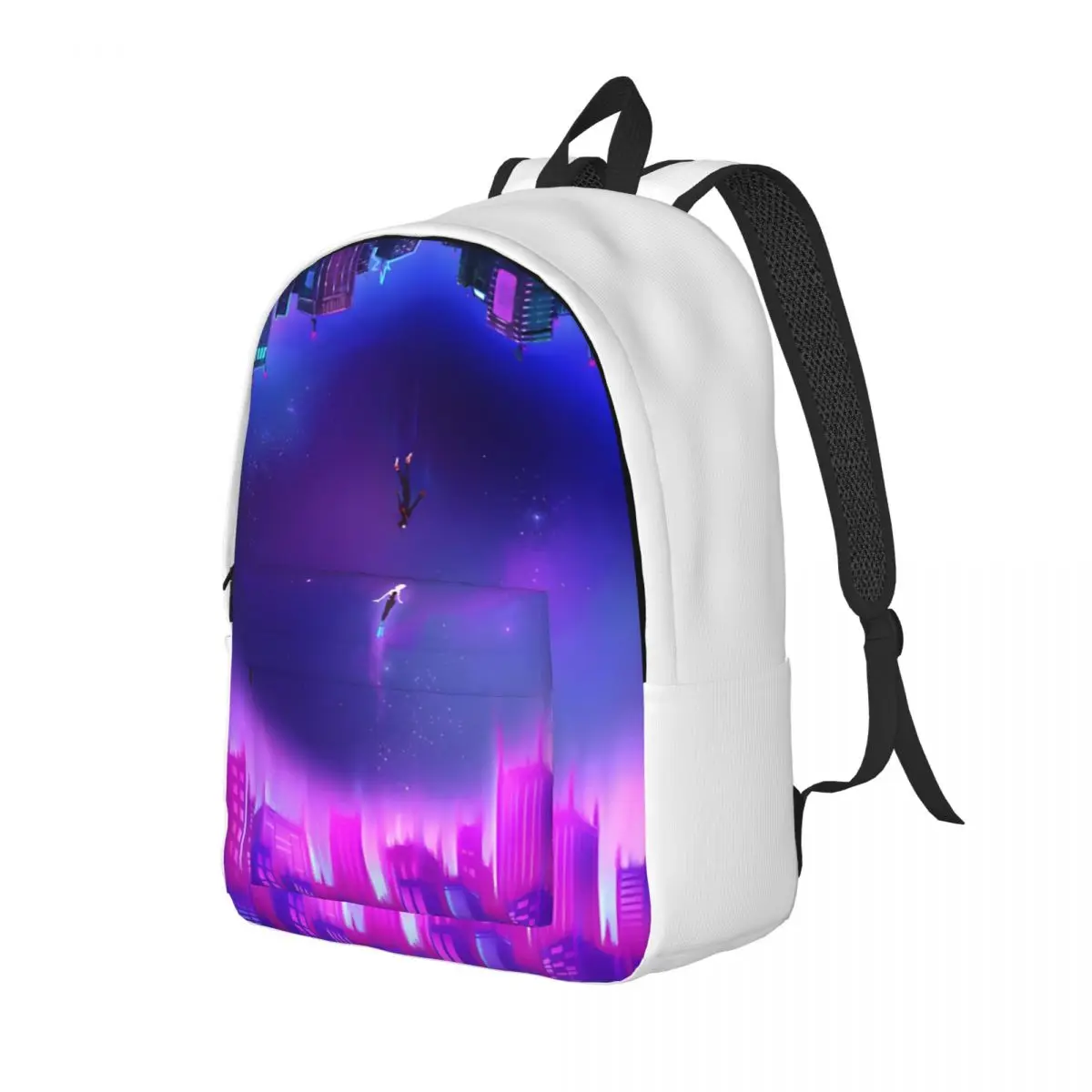 Gift Spider-Verse Gwen And Miles Piece Multi Compartment Laptop Bag Marvel Spider-Man Versatile Unisex Knapsack Hiking