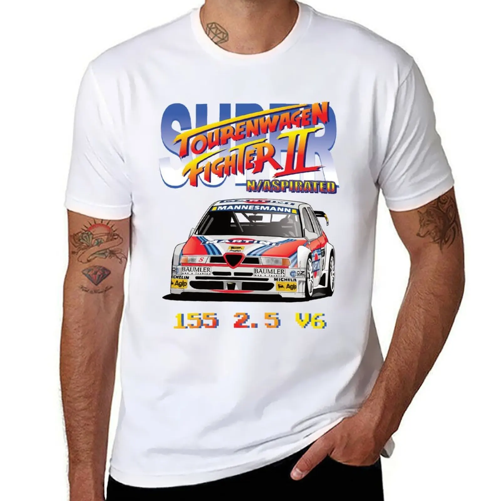

Alfa 155 DTM Tourenwagen Fighter 2 T-Shirt t shirts for man cotton t shirts for man cotton funny T-Shirt