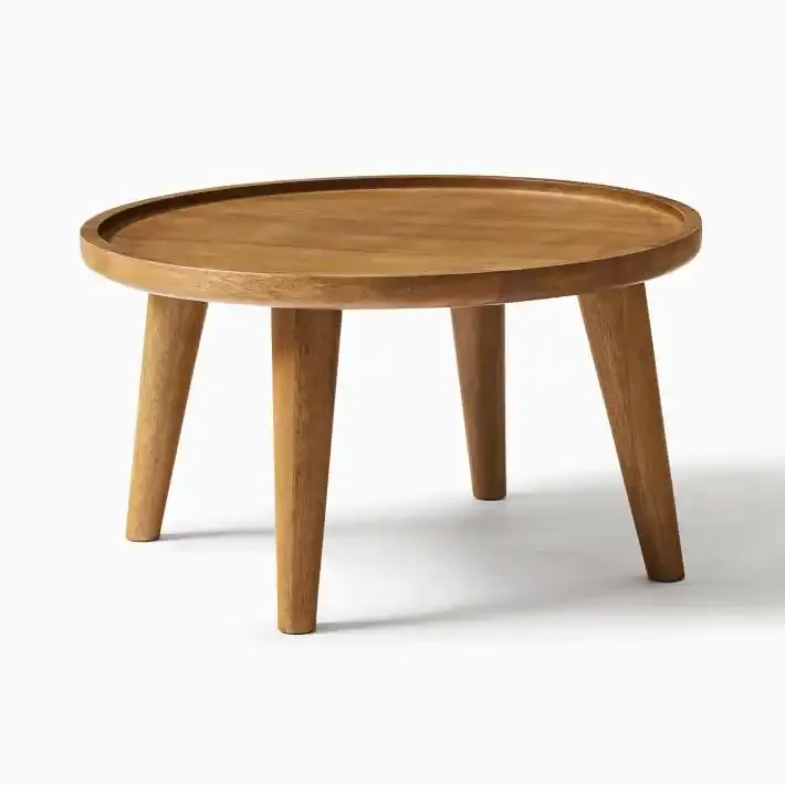 

#Customized Modern Home Furniture Simple Round Center Table Wood Coffee Table for Living Room Apartment