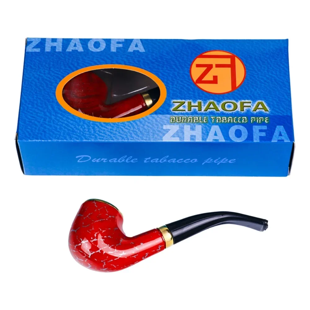 Old Fashioned Dry Smoking Pipe A Copper Bowl and Resin Body Combination Lightweight Portable Accessory