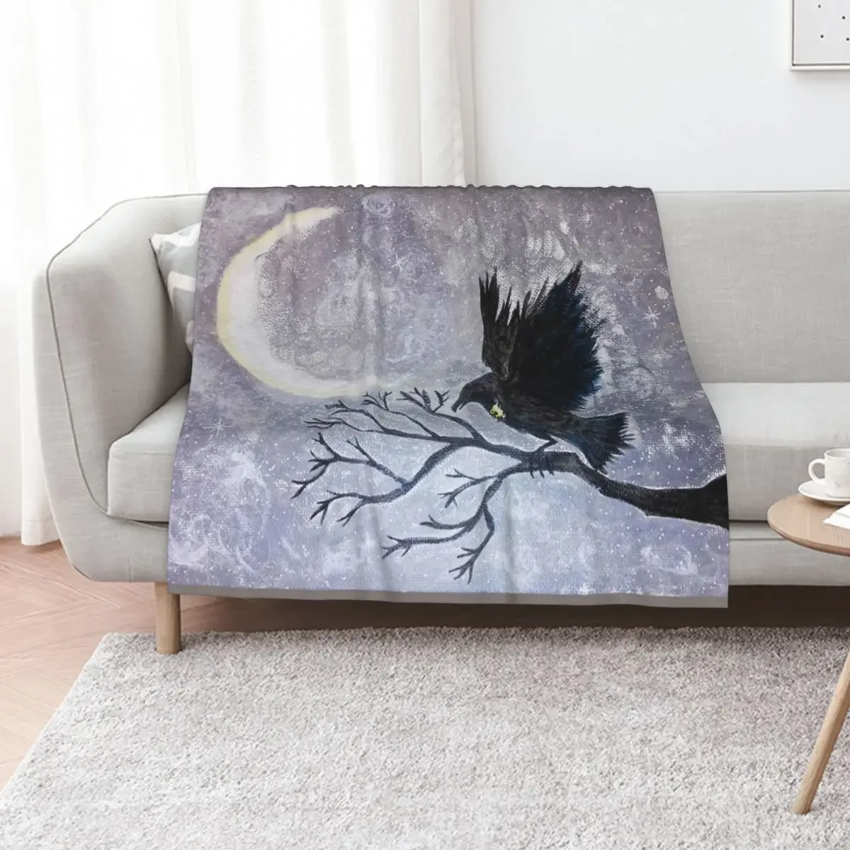 

Raven Keyhole Throw Blanket Fashion Sofas Blankets For Baby Bed Fashionable Decorative Beds Blankets