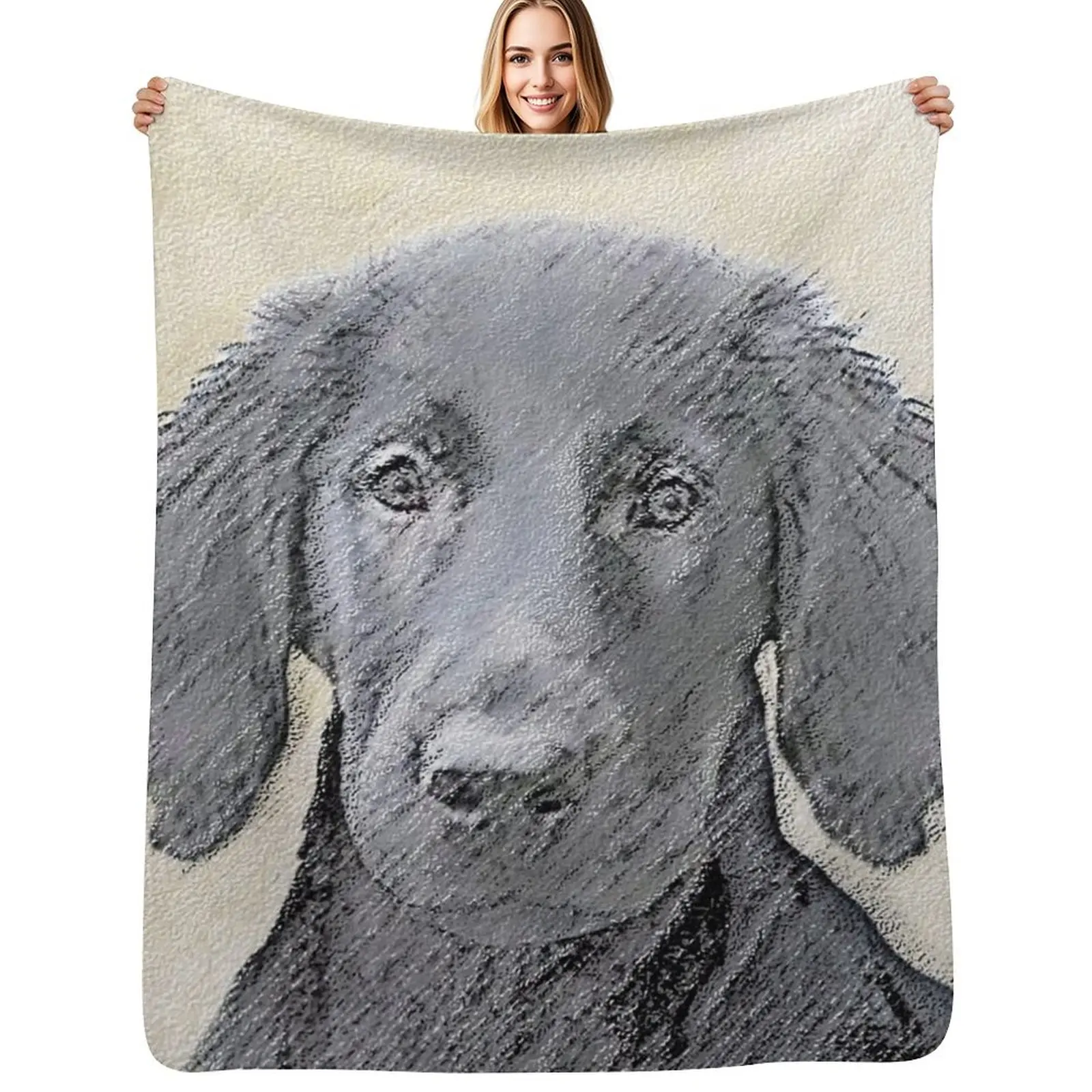 

Flat-Coated Retriever Throw Blanket Modern Design Soft Blanket for Home Decor