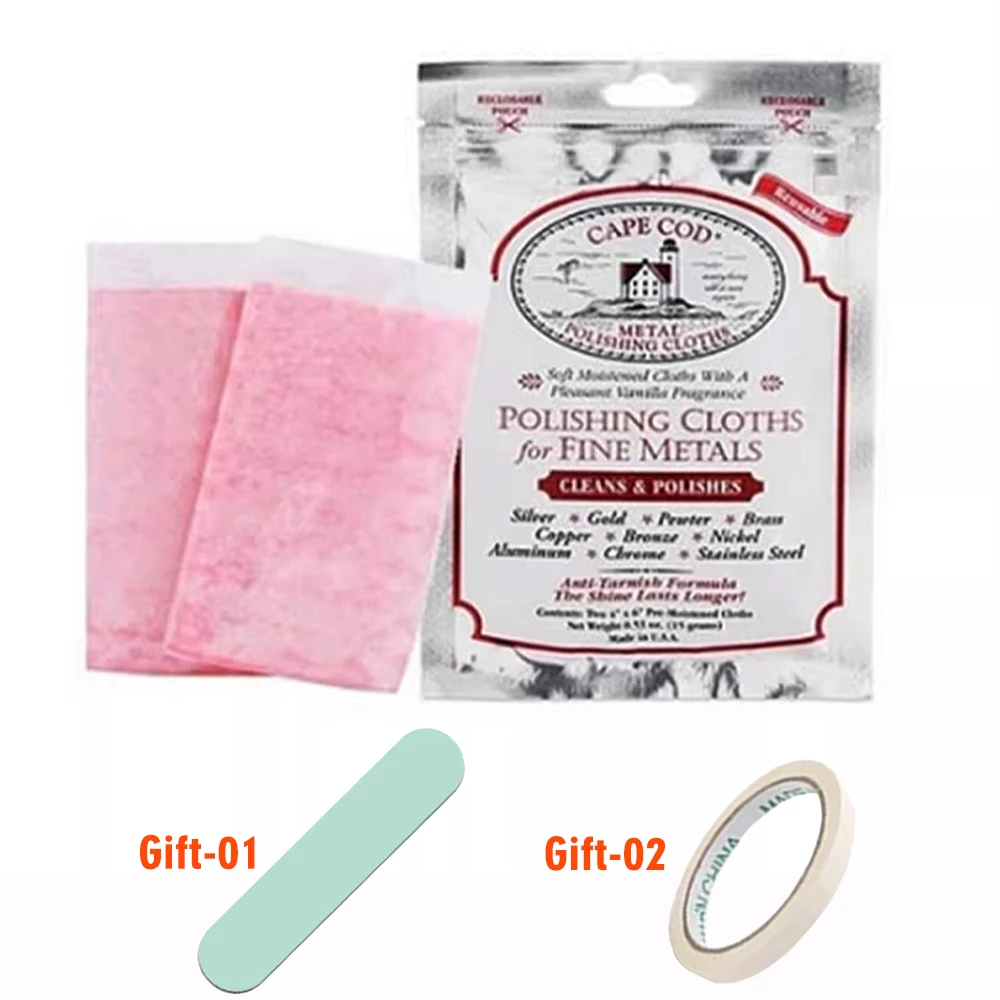 

1/2 Set Cape Cod Watch Polishing Cloths Used for Metals Silver Brass Gold Stainless Steel Watch Phone Jewelry Remove Scratch