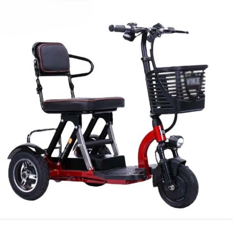 Folding 3 Wheel Mobility Scooter For Disabled Handicap Lightweight Elderly Electric  Scooter