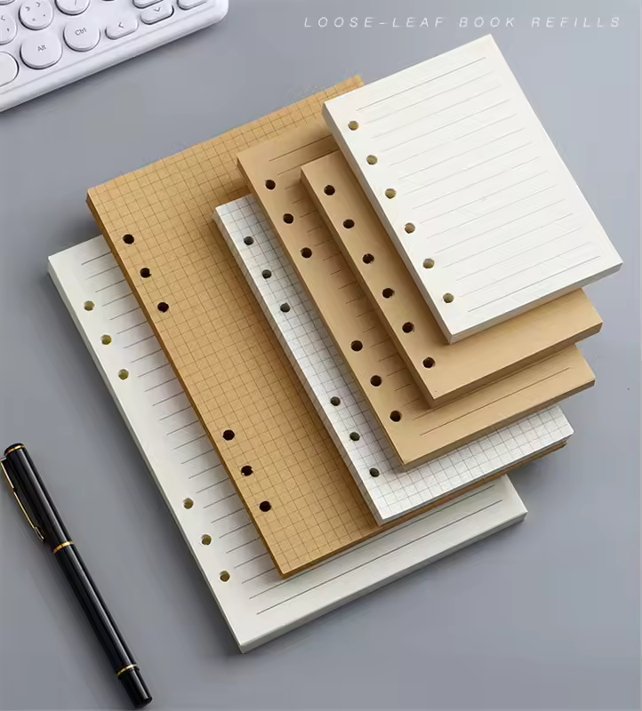 45 Sheets A5 A6 A7 Loose Leaf Notebook Refill Spiral Binder Inner Page Line Blank craft  Grid Inside Paper Stationery - Image 4
