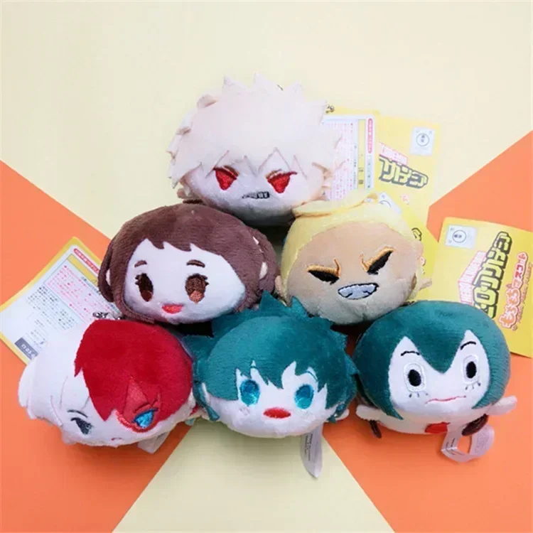 

Japanese Anime Midoriya Izuku Bakugou Key Chain Age of Heroes Deku SHOTO TODOROKICV Plush Filling Doll Backpack Pendant Gift