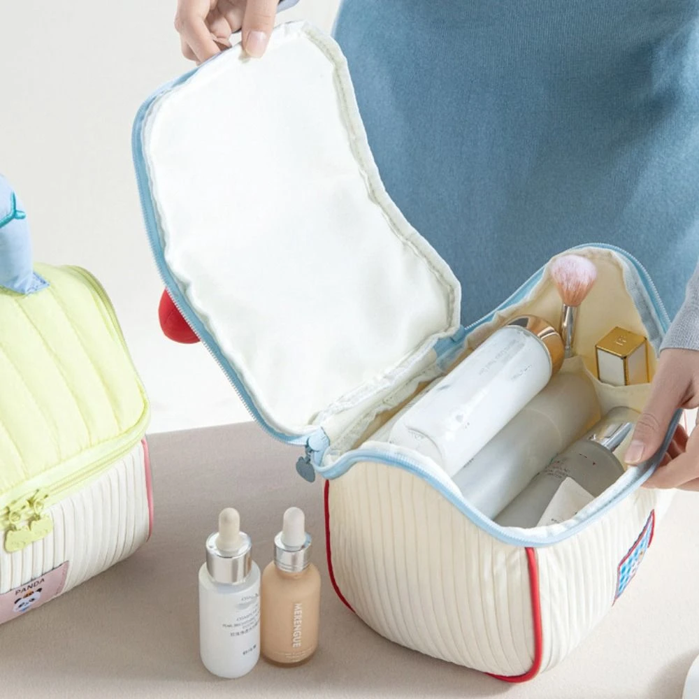 

Kawaii Cute Cabin Makeup Bag House-shaped Large Capacity Handheld Cosmetic Case Organizer Case Square Portable Storage Bag