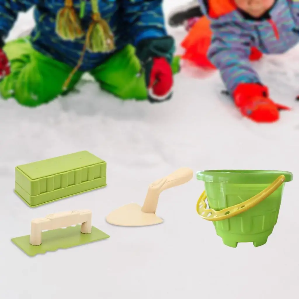 4Pcs Beach and Sand Toy Set Sand Castle Making Tools for Children Boys Girls