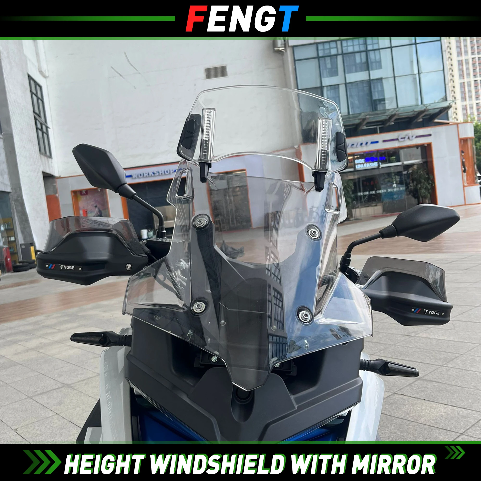 NEW Wind Deflector With Rearview Mirror FOR Husqvarna NORDEN 901 2022 2023 Adjustable Windscreen Windshield Shield NORDEN901