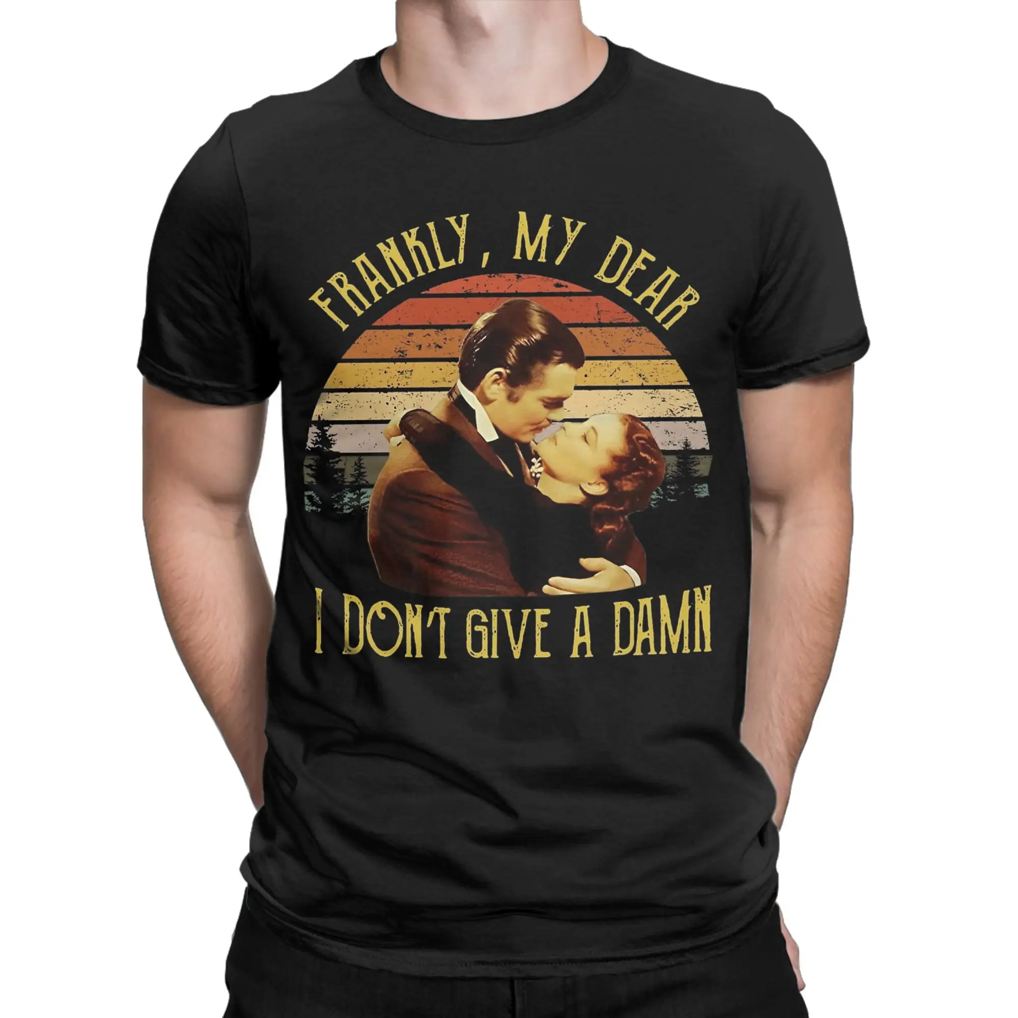 Gone With The Wind Rhett Butler Quote T Shirts Men 100% Cotton Funny T-Shirt O Neck  Tee Shirt Short Sleeve Tops Plus Size