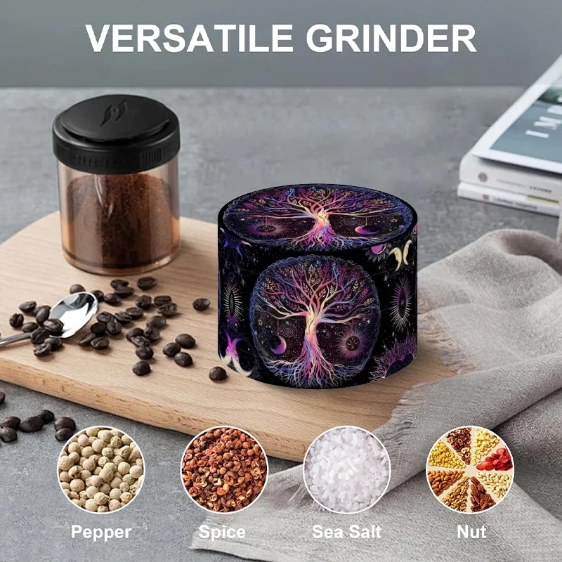 4 Layers Premium Colorful Zinc Alloy Herb Grinder Metal For Herbs, Multifunctional Grinders for Smoking,Tobacco Smoke Crusher