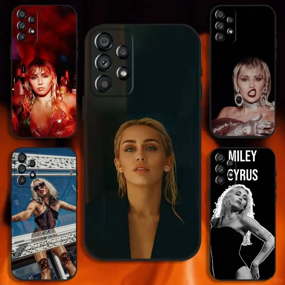 

Singer Miley Cyrus Phone Case For Samsung Galaxy A20,A21s,A22,A31,A32,A52,A53,A72,73,A80 Soft Black Cover