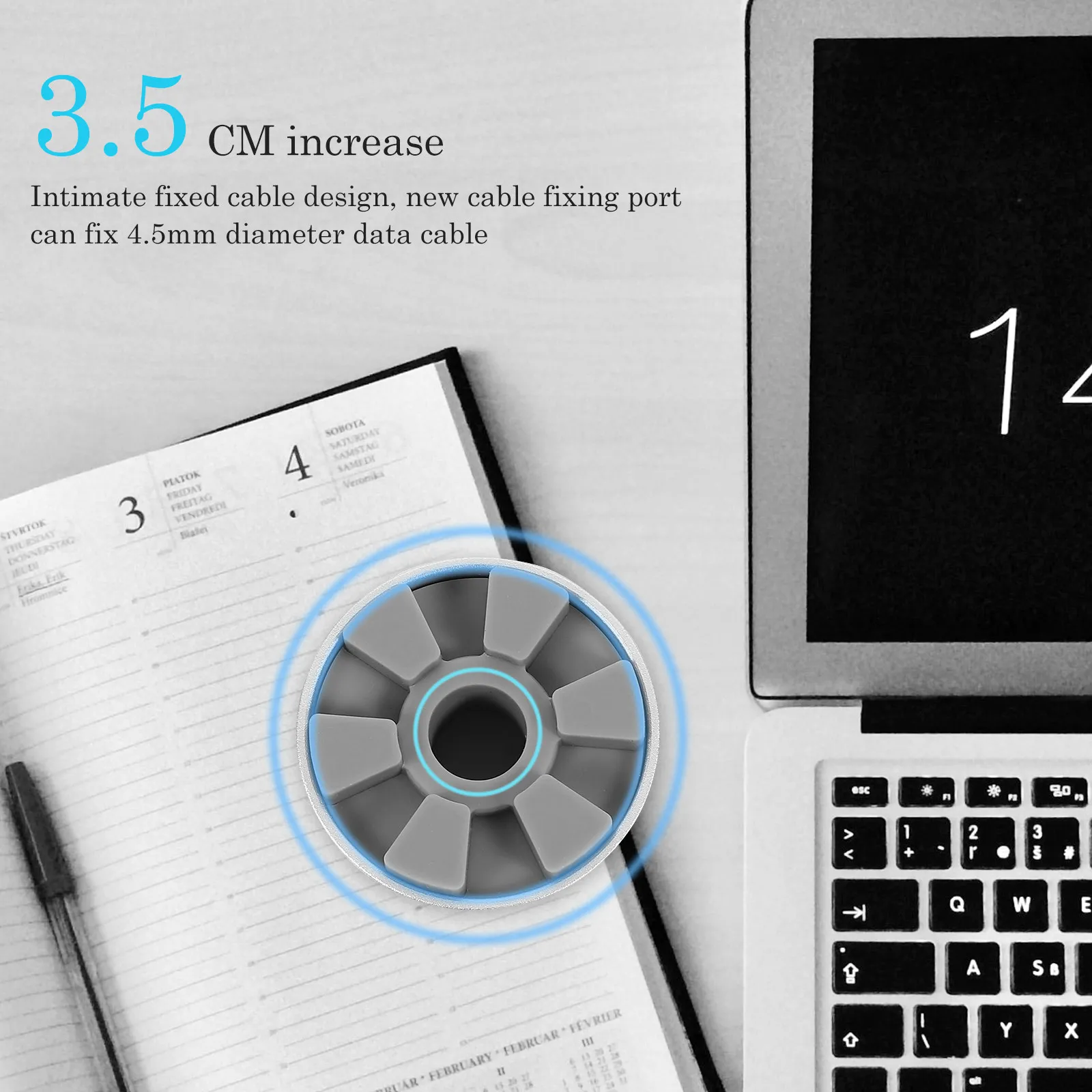 

2Pcs Laptop Heightening Stand Silicone Anti-Slip Cooling Pad for Ergonomic Desktop Angle Support Bracket Laptop Stands