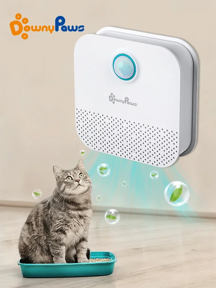 DownyPaws 4000mAh Smart Cat Odor Purifier - Deodorizer & Air Cleaner for Cats & Dogs