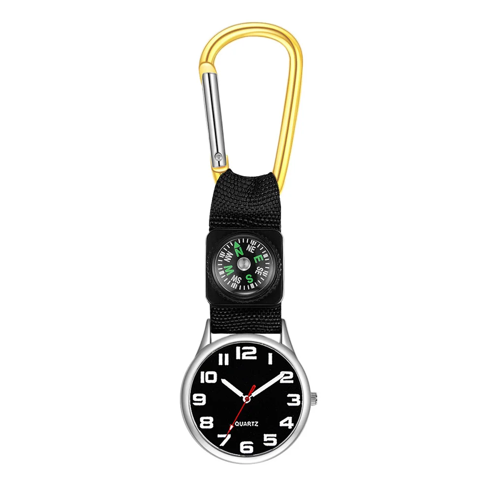 Reloj de enfermera de montañismo, reloj de bolsillo Simple amarillo de doble uso para deportes al aire libre, reloj de moda para personal médico
