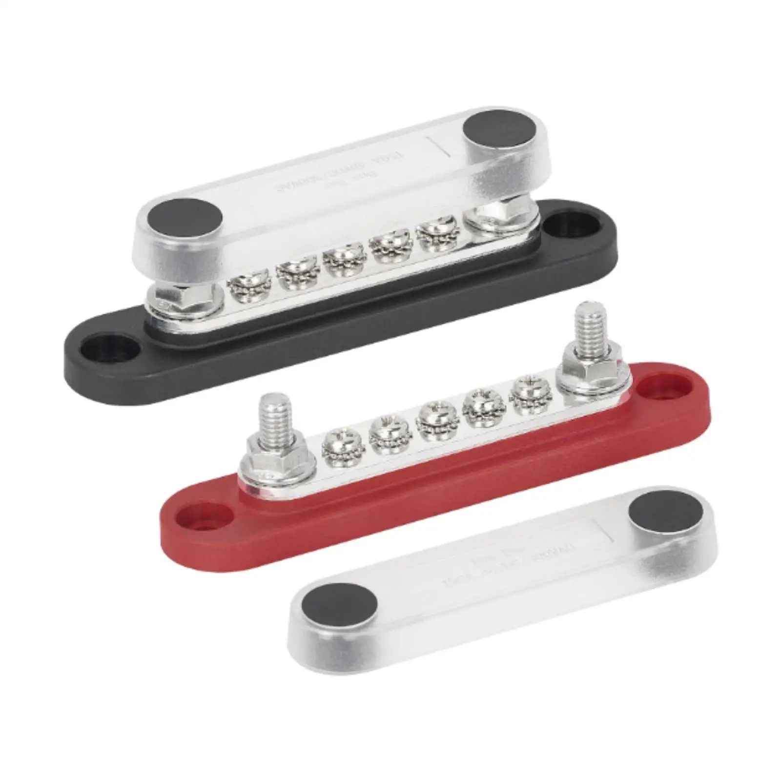 

150A Power Distribution Block 48V 5 x M4 Screw Terminals Portable Copper Busbar for Boats Trailer Motorcycles Cars Vehicle