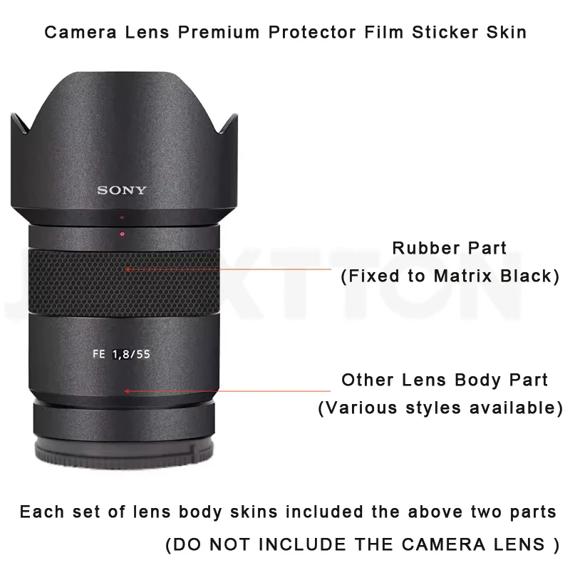 55 1.8 objektív kupak Reve sony antiscratch camer matrica Pártfogó Körülzár fólia Alapanyag Hátvéd Matrica számára Vas 55mm F1.8 ZA SEL55F18Z